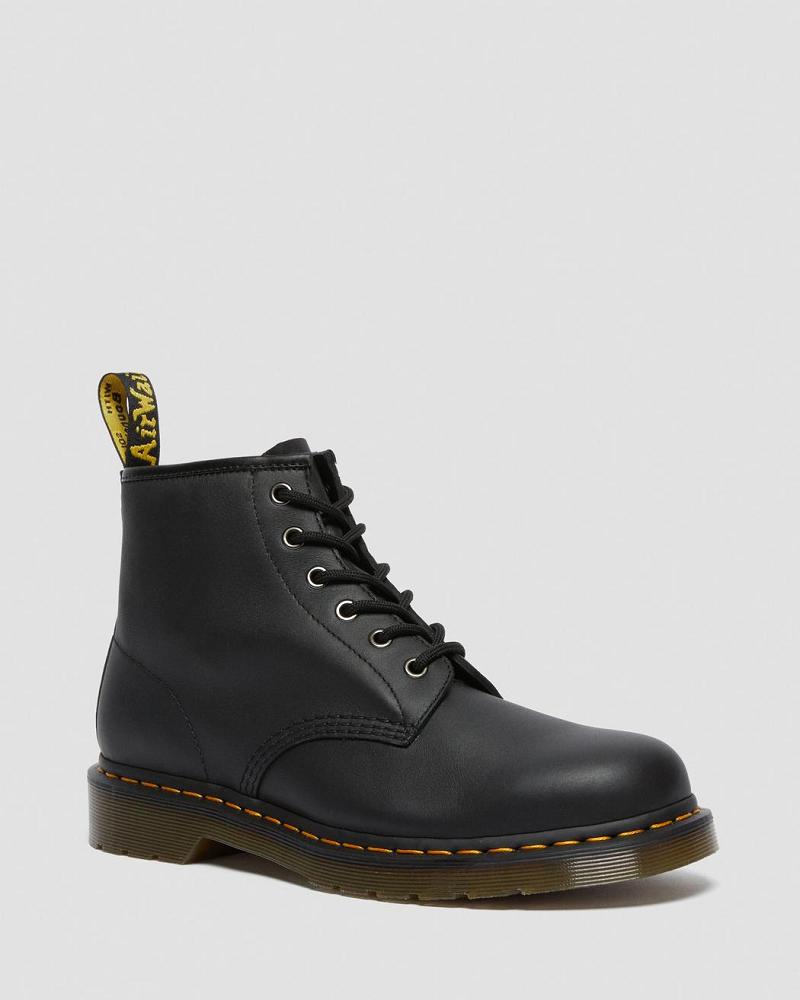 Dr Martens 101 Læder Ankelstøvler Herre Sort | DK 406VRW